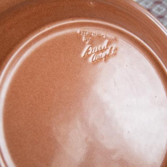 MCM Sterling China by Russel Wright Ripe Apricot Color One 10" Dinner Plate - Picture 14 of 16